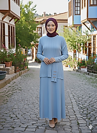 Merserize toka detaylı etekli takım